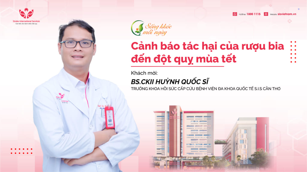 Cảnh báo tác hại của rượu bia đến đột quỵ mùa Tết