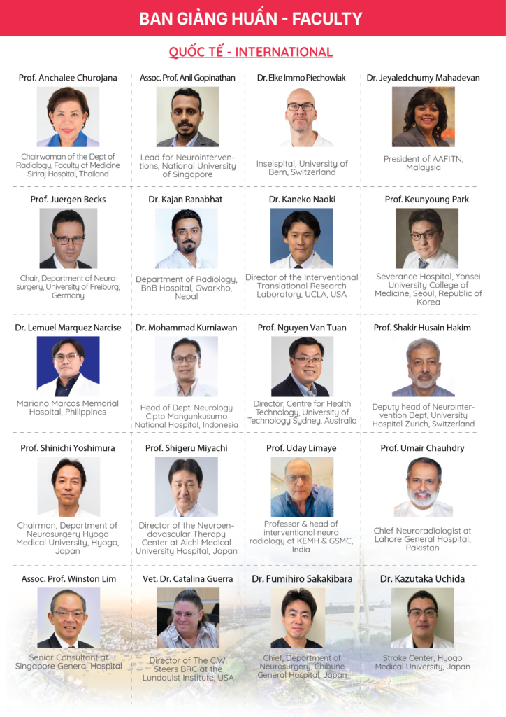 Ban giảng huấn: Stroke Intervention School 2025