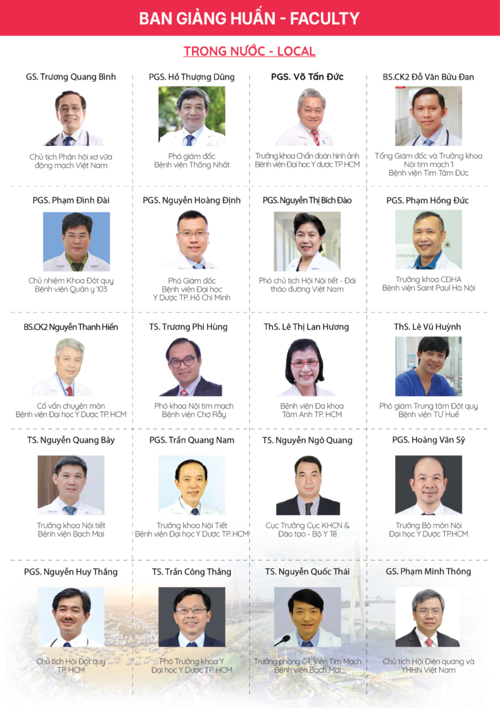 Ban giảng huấn: Stroke Intervention School 2025